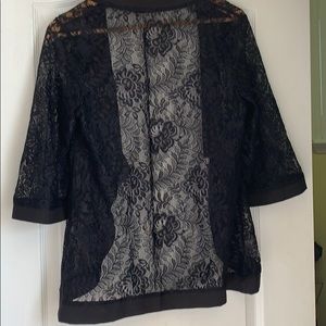 Jacket over coat lace black small